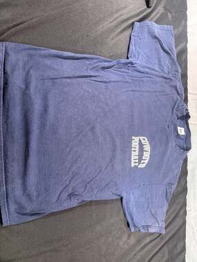 Vintage 1990s Logo 7 Cowboys Football T-Shirt Men's Large - Made in USA - Blue C